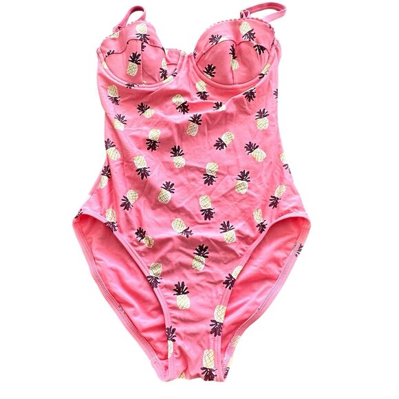 Kate Spade Apricot Sorbet Pineapple One Piece Swimsuit XS - Picture 2 of 13